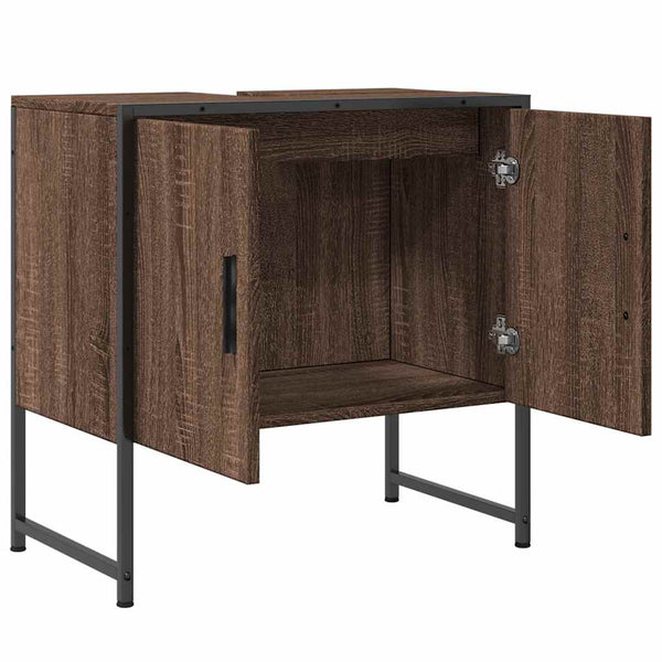 Waschbeckenunterschrank Braun Eichen-Optik 60 cm