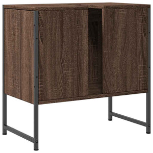 Waschbeckenunterschrank Braun Eichen-Optik 60 cm