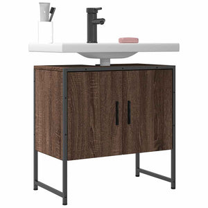 Waschbeckenunterschrank Braun Eichen-Optik 60 cm