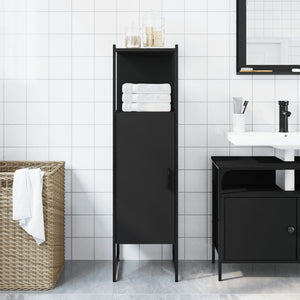 Schwarzer Badschrank 33x33x120,5 cm