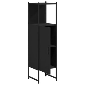 Schwarzer Badschrank 33x33x120,5 cm