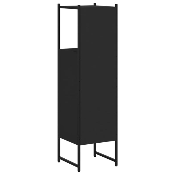Schwarzer Badschrank 33x33x120,5 cm