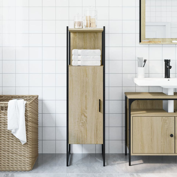 Badschrank Sonoma-Eiche 33x33x120,5 cm