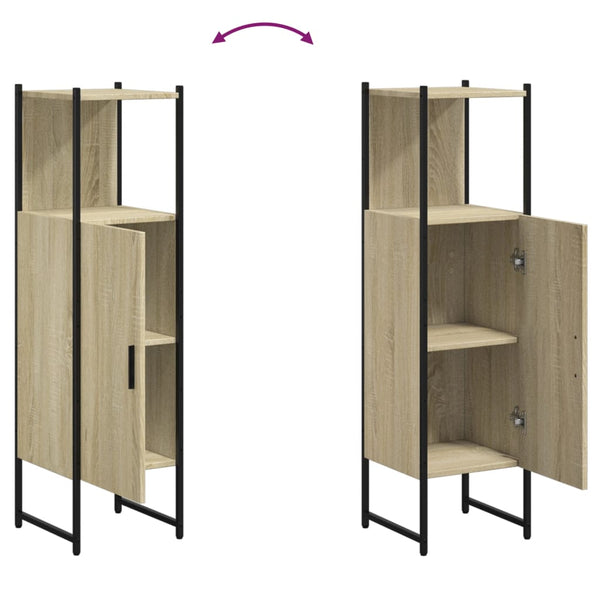 Badschrank Sonoma-Eiche 33x33x120,5 cm