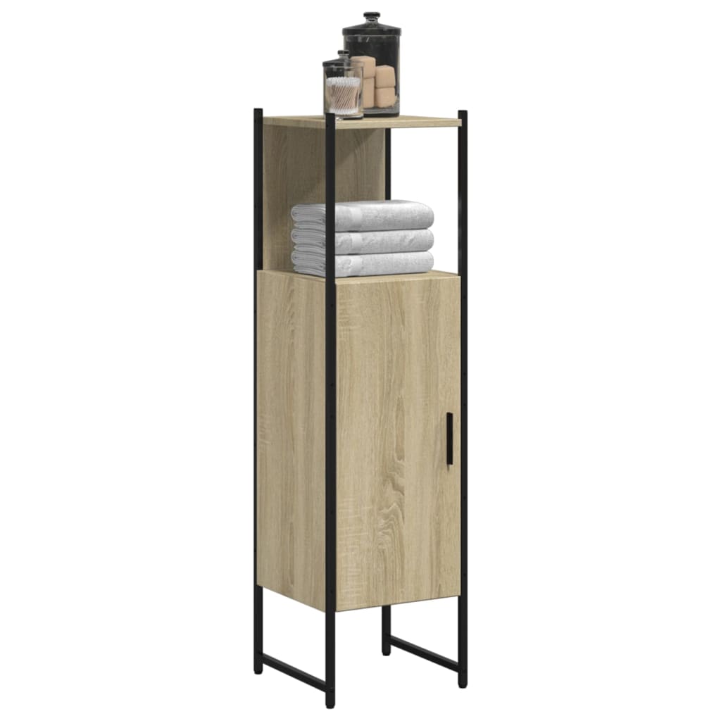 Badschrank Sonoma-Eiche 33x33x120,5 cm