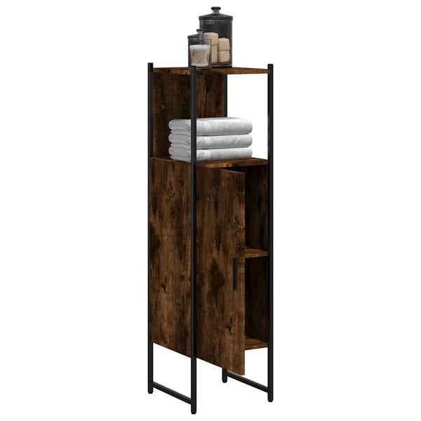 Badschrank Räuchereiche 33x33x120,5 cm