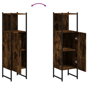 Badschrank Räuchereiche 33x33x120,5 cm