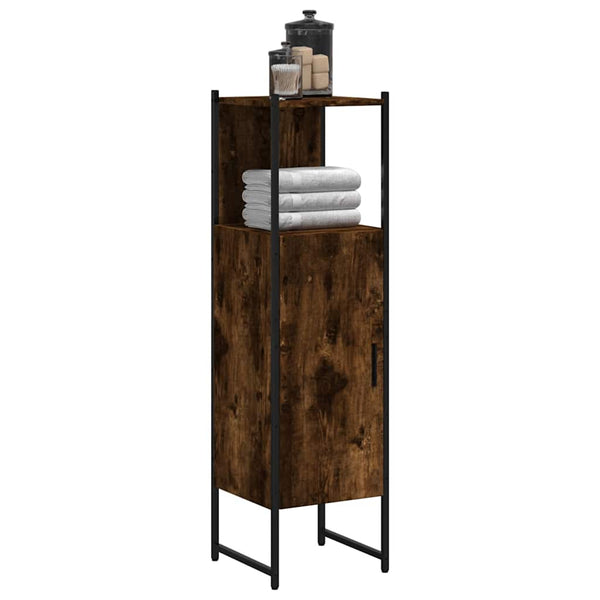 Badschrank Räuchereiche 33x33x120,5 cm