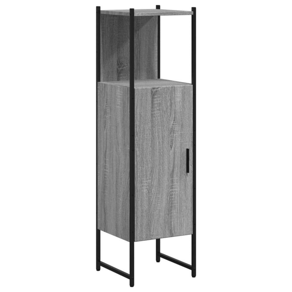 vidaXL Meuble de salle de bain gris Sonoma 33x33x120,5 cm bois d'ingénierie