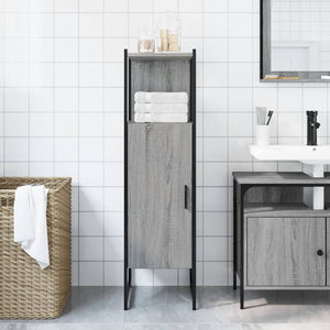 Badschrank Grau Sonoma 33x33x120,5 cm