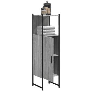 Badschrank Grau Sonoma 33x33x120,5 cm