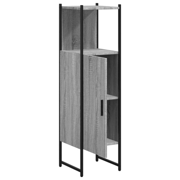Badschrank Grau Sonoma 33x33x120,5 cm