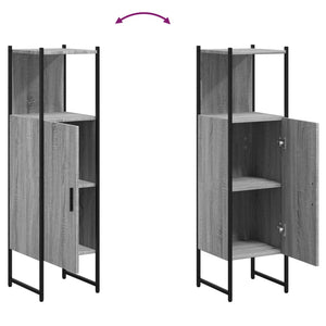Badschrank Grau Sonoma 33x33x120,5 cm