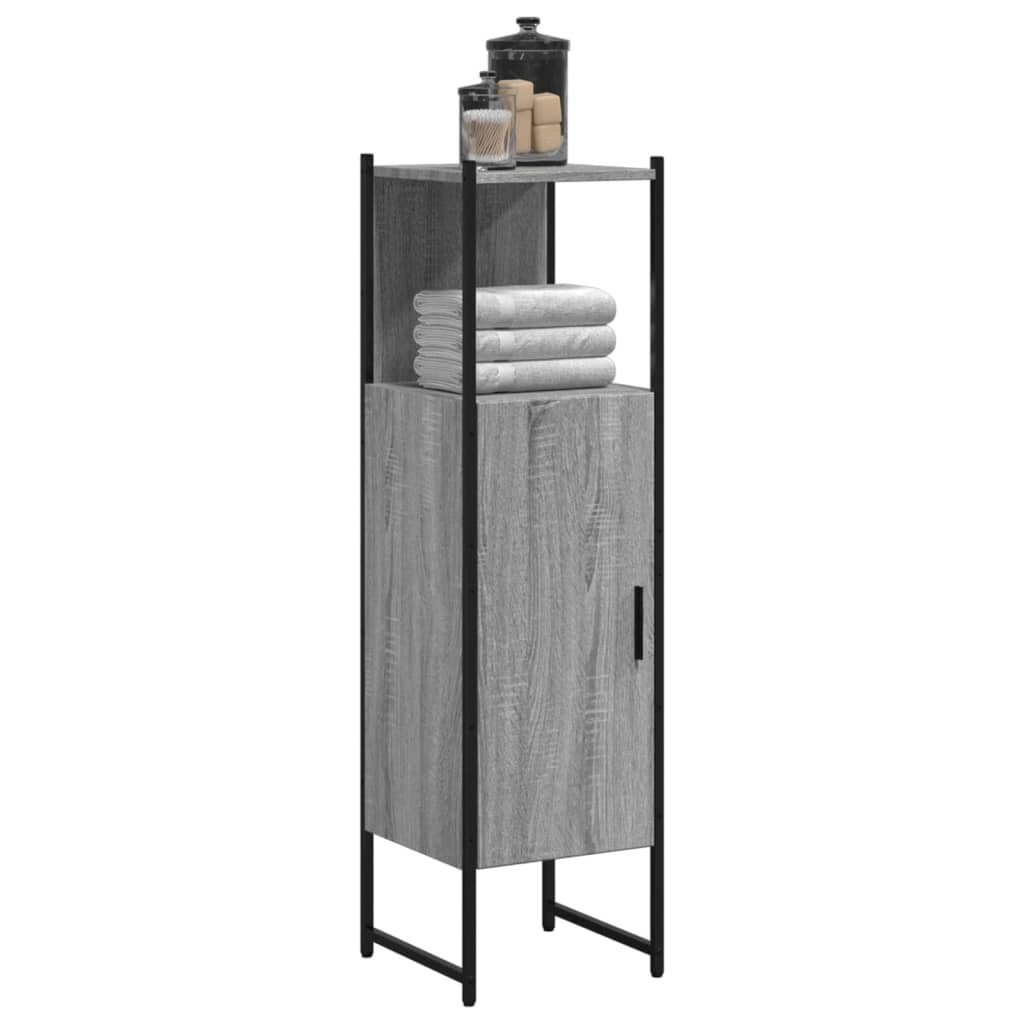 Badschrank Grau Sonoma 33x33x120,5 cm
