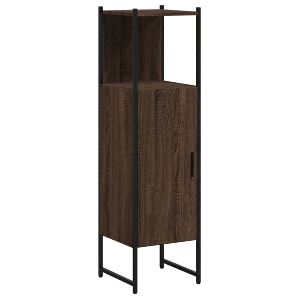 Badschrank Braun Eichenoptik 33x33x120,5 cm