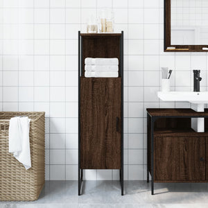 Badschrank Braun Eichenoptik 33x33x120,5 cm