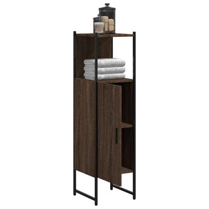 Badschrank Braun Eichenoptik 33x33x120,5 cm