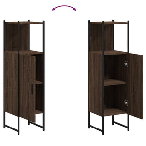 Badschrank Braun Eichenoptik 33x33x120,5 cm
