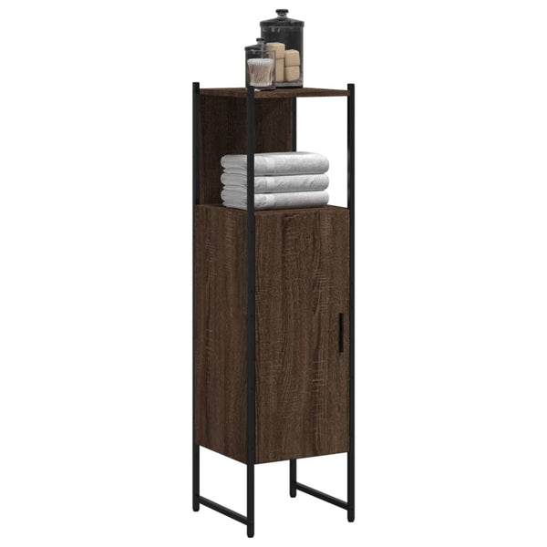 Badschrank Braun Eichenoptik 33x33x120,5 cm
