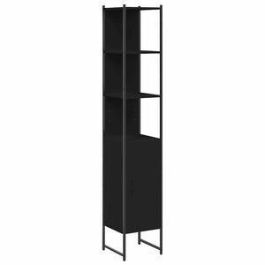 Schwarzer Badschrank 33x33x185,5 cm