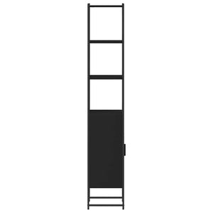 Schwarzer Badschrank 33x33x185,5 cm