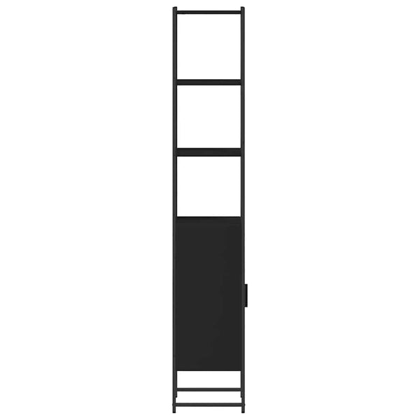 Schwarzer Badschrank 33x33x185,5 cm