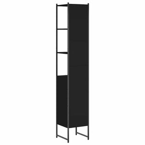 Schwarzer Badschrank 33x33x185,5 cm