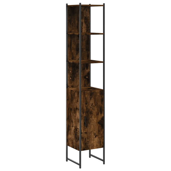 Badschrank Räuchereiche 33x33x185,5 cm