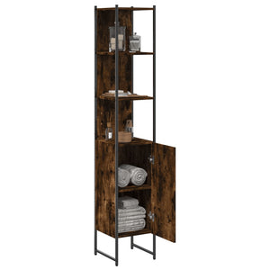 Badschrank Räuchereiche 33x33x185,5 cm