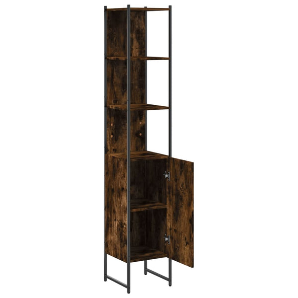 Badschrank Räuchereiche 33x33x185,5 cm