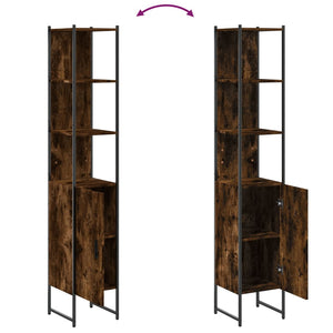 Badschrank Räuchereiche 33x33x185,5 cm