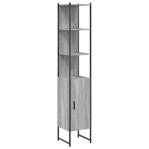 Badschrank Grau Sonoma 33x33x185,5 cm