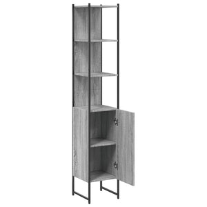 Badschrank Grau Sonoma 33x33x185,5 cm