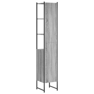 Badschrank Grau Sonoma 33x33x185,5 cm