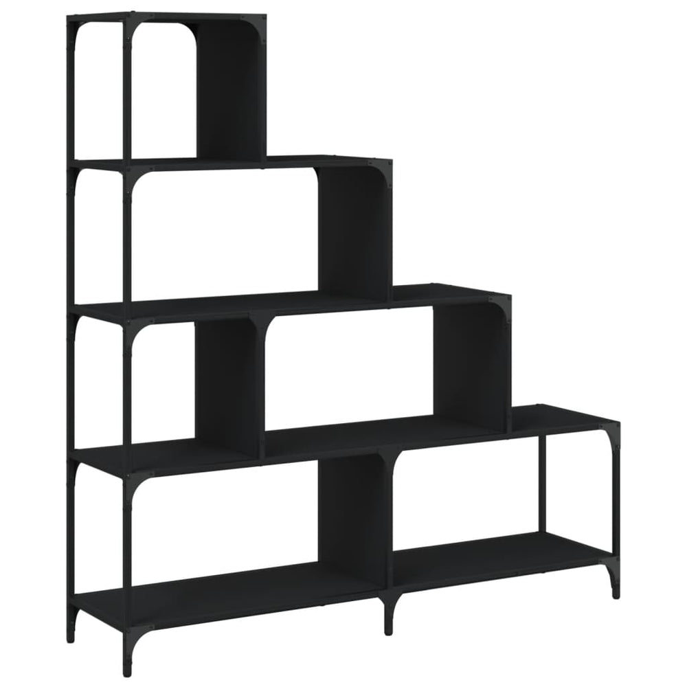 vidaXL Étagère à Livres 4 Niveaux Noir 139x33,5x149 cm Bois d'ingénierie