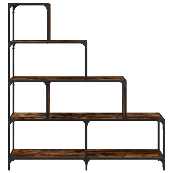 Bücherregal Räuchereiche, 4 Etagen, 149 cm hoch