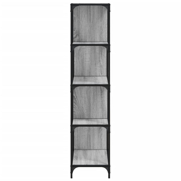 Graues Bücherregal mit 4 Etagen