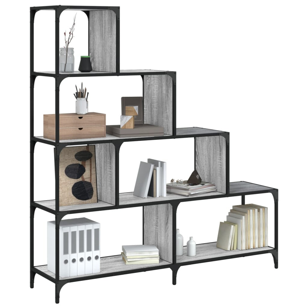 vidaXL Étagère 4 niveaux Gris Sonoma 139x33,5x149 cm Aggloméré