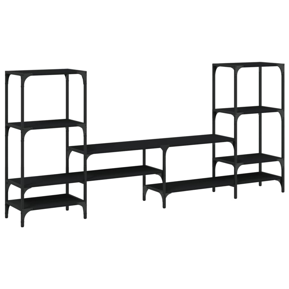 Schwarzer TV-Schrank 206,5 cm