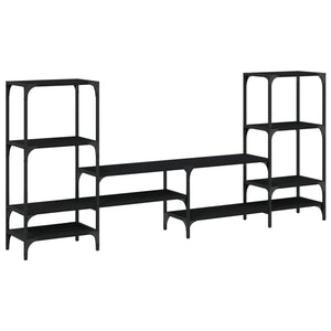 Schwarzer TV-Schrank 206,5 cm