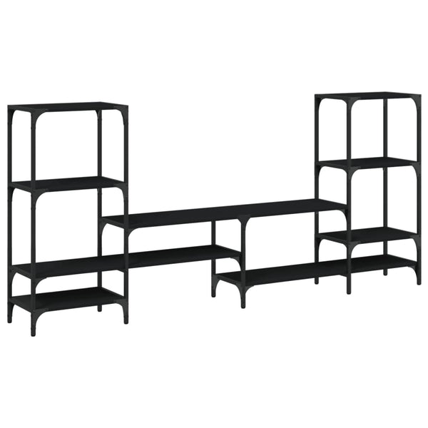 Schwarzer TV-Schrank 206,5 cm