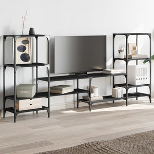 Schwarzer TV-Schrank 206,5 cm