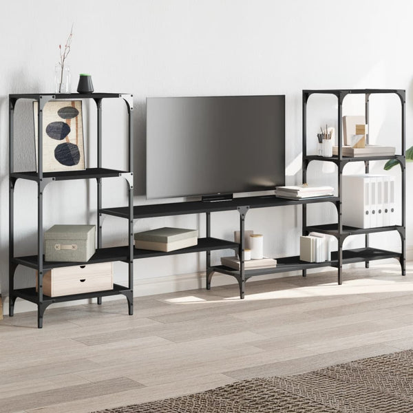 Schwarzer TV-Schrank 206,5 cm