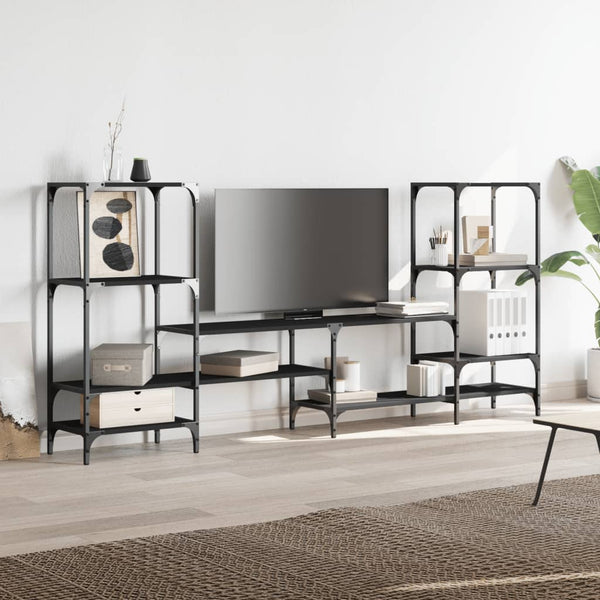 Schwarzer TV-Schrank 206,5 cm