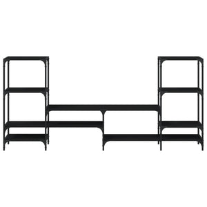Schwarzer TV-Schrank 206,5 cm