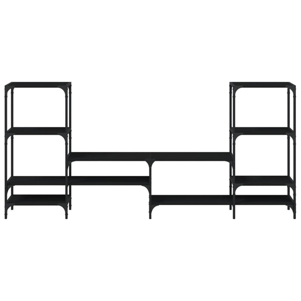 Schwarzer TV-Schrank 206,5 cm