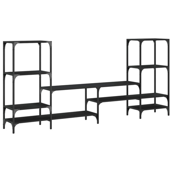 Schwarzer TV-Schrank 206,5 cm