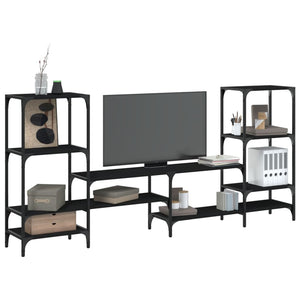 Schwarzer TV-Schrank 206,5 cm