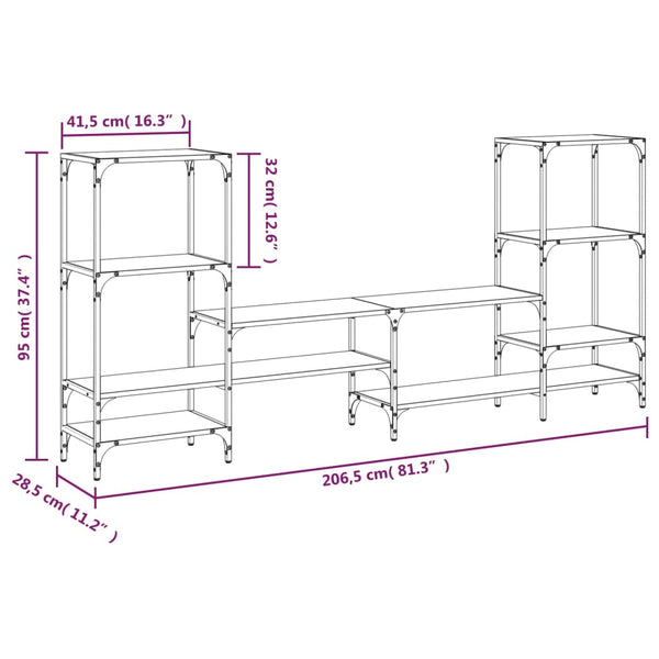 TV-Schrank Räuchereiche 206,5 cm