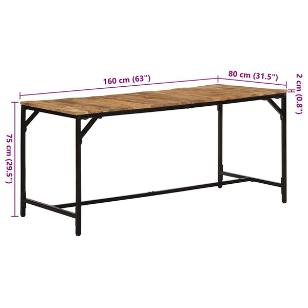 Esstisch Mango Massivholz 160x80 cm